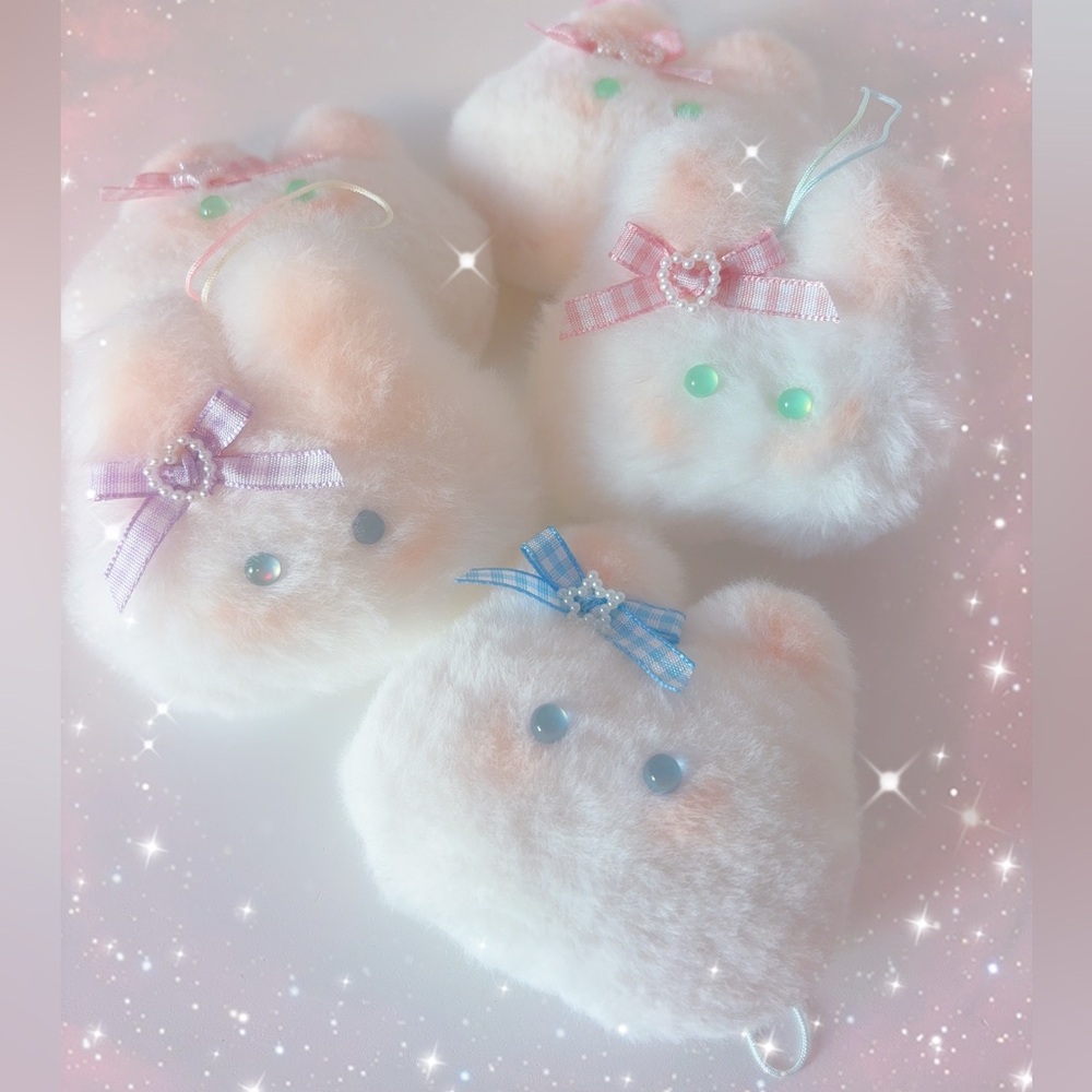 3 for$10-Cute kawaii handmade bunny plush keychian/bag decoration